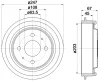 61001 BEHR/HELLA/PAGID Тормозной барабан