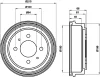 61259 BEHR/HELLA/PAGID Тормозной барабан