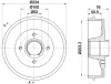 61268 BEHR/HELLA/PAGID Тормозной барабан