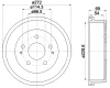 61346 BEHR/HELLA/PAGID Тормозной барабан