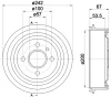 62402 BEHR/HELLA/PAGID Тормозной барабан