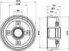 62507 BEHR/HELLA/PAGID Тормозной барабан