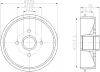 62814 BEHR/HELLA/PAGID Тормозной барабан