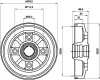 62904 BEHR/HELLA/PAGID Тормозной барабан