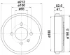 62932 BEHR/HELLA/PAGID Тормозной барабан