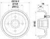 94023700 TEXTAR Тормозной барабан