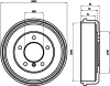 MBD012 MINTEX Тормозной барабан