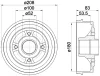 MBD024 MINTEX Тормозной барабан