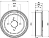 MBD209 MINTEX Тормозной барабан