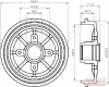 TA-0610C JAPANPARTS Тормозной барабан