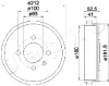 560912 JAPKO Тормозной барабан