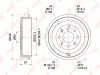 BM-1036 LYNXAUTO Тормозной барабан