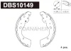 DBS10149 DANAHER Комплект тормозных колодок