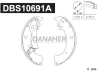 DBS10691A DANAHER Комплект тормозных колодок