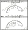 K0714 ASIMCO Комплект тормозных колодок