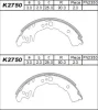 K2750 ASIMCO Комплект тормозных колодок