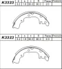 K3323 ASIMCO Комплект тормозных колодок
