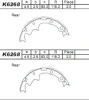 K6268 ASIMCO Комплект тормозных колодок