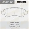 MS-0112 MASUMA Комплект тормозных колодок