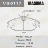 MS-0117 MASUMA Комплект тормозных колодок