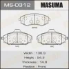 MS-0312 MASUMA Комплект тормозных колодок