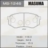 MS-1246 MASUMA Комплект тормозных колодок