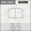 MS-1401 MASUMA Комплект тормозных колодок