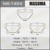 MS-1454 MASUMA Комплект тормозных колодок