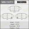 MS-1471 MASUMA Комплект тормозных колодок