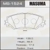 MS-1524 MASUMA Комплект тормозных колодок