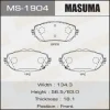 MS-1904 MASUMA Комплект тормозных колодок