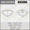 MS-E0039 MASUMA Комплект тормозных колодок