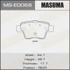 MS-E0068 MASUMA Комплект тормозных колодок