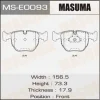 MS-E0093 MASUMA Комплект тормозных колодок