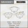 MS-E0221 MASUMA Комплект тормозных колодок