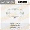 MS-E0223 MASUMA Комплект тормозных колодок