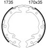 01735 BSF Комплект тормозных колодок, стояночная тормозная система