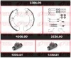 3306.00 REMSA Комплект тормозов, барабанный тормозной механизм