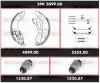 SPK 3099.00 WOKING Комплект тормозов, барабанный тормозной механизм