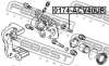 Превью - 0174-ACV40UR FEBEST Направляющий болт, корпус скобы тормоза (фото 2)