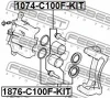 Превью - 1074-C100F-KIT FEBEST Направляющий болт, корпус скобы тормоза (фото 2)