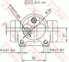 Превью - BWF282 TRW Колесный тормозной цилиндр (фото 2)