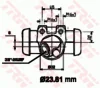 Превью - BWK116 TRW Колесный тормозной цилиндр (фото 2)