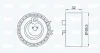 Превью - 14-1055 IPD Натяжной ролик, ремень ГРМ (фото 2)