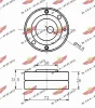 Превью - 03.043 AUTOKIT Натяжной ролик, ремень ГРМ (фото 2)