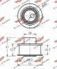 Превью - 03.478 AUTOKIT Натяжной ролик, ремень ГРМ (фото 2)