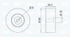 Превью - 14-0584 IPD Натяжной ролик, поликлиновой ремень (фото 2)
