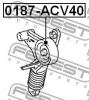 Превью - 0187-ACV40 FEBEST Натяжной ролик, поликлиновой ремень (фото 2)
