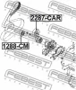 Превью - 2287-CAR FEBEST Натяжной ролик, поликлиновой ремень (фото 2)