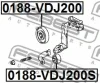 Превью - 0188-VDJ200S FEBEST Паразитный / ведущий ролик, поликлиновой ремень (фото 2)